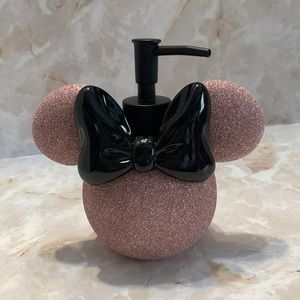 Disney: Minnie Mouse pink glitter soap / lotion dispenser.